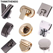 Load image into Gallery viewer, Metal Lock Round Rectangle Bag Case Buckle Clasp For Handbags Shoulder Bags Purse Tote Accessories DIY Craft With diamond