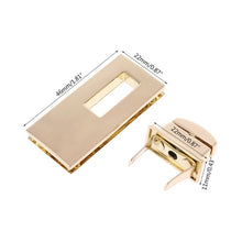 Load image into Gallery viewer, Metal Lock Round Rectangle Bag Case Buckle Clasp For Handbags Shoulder Bags Purse Tote Accessories DIY Craft With diamond
