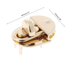 Load image into Gallery viewer, Metal Lock Round Rectangle Bag Case Buckle Clasp For Handbags Shoulder Bags Purse Tote Accessories DIY Craft With diamond
