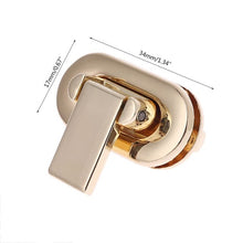 Load image into Gallery viewer, Metal Lock Round Rectangle Bag Case Buckle Clasp For Handbags Shoulder Bags Purse Tote Accessories DIY Craft With diamond