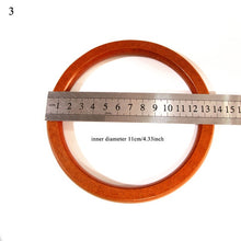 Load image into Gallery viewer, Round Wooden Bag Handles Fashion Handle For Handmade Handbag DIY Tote Purse Frame Replacement DIY Handle Accessories For Bags