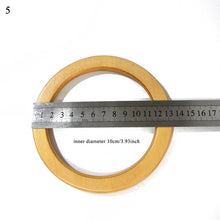 Load image into Gallery viewer, Round Wooden Bag Handles Fashion Handle For Handmade Handbag DIY Tote Purse Frame Replacement DIY Handle Accessories For Bags