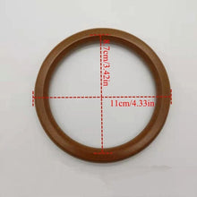 Load image into Gallery viewer, Round Wooden Bag Handles Fashion Handle For Handmade Handbag DIY Tote Purse Frame Replacement DIY Handle Accessories For Bags