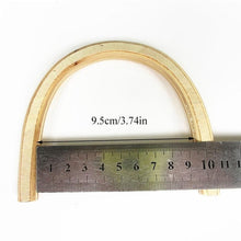 Load image into Gallery viewer, Round Wooden Bag Handles Fashion Handle For Handmade Handbag DIY Tote Purse Frame Replacement DIY Handle Accessories For Bags