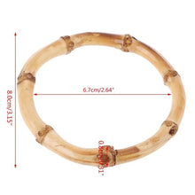 Load image into Gallery viewer, 1Pc D / Round shape Bamboo Handle for Handmade Handbag DIY Tote Purse Frame Making Bag Hanger
