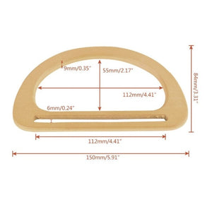 1Pc D / Round shape Bamboo Handle for Handmade Handbag DIY Tote Purse Frame Making Bag Hanger