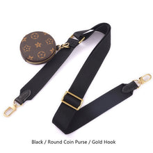 Load image into Gallery viewer, BAMADER Canvas Webbing Wide Bag Strap Adjustable Shoulder Strap Plus Coin Purse Leather Cowhide Women Bag Replacement Bag Strap

