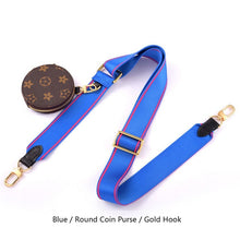 Load image into Gallery viewer, BAMADER Canvas Webbing Wide Bag Strap Adjustable Shoulder Strap Plus Coin Purse Leather Cowhide Women Bag Replacement Bag Strap
