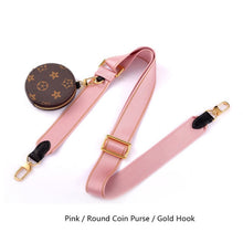 Load image into Gallery viewer, BAMADER Canvas Webbing Wide Bag Strap Adjustable Shoulder Strap Plus Coin Purse Leather Cowhide Women Bag Replacement Bag Strap

