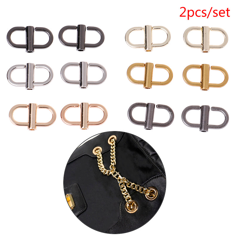 Adjustable Metal Buckle Clip Handbag Chain Strap Length Shorten