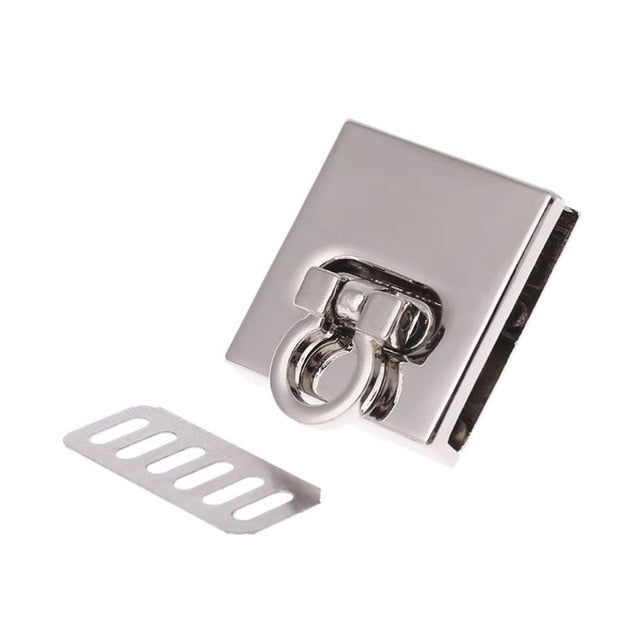 Metal Lock Round Rectangle Bag Case Buckle Clasp For Handbags Shoulder Bags Purse Tote Accessories DIY Craft With diamond