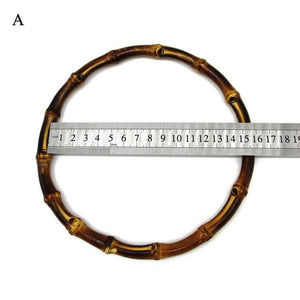 Round Wooden Bag Handles Fashion Handle For Handmade Handbag DIY Tote Purse Frame Replacement DIY Handle Accessories For Bags