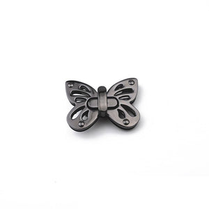 Butterfly Shaped Twist Turn Lock Metal Purse Lock Closure for DIY Handbag Shoulder Bag Purse