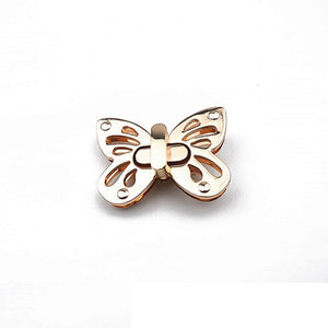 Butterfly Shaped Twist Turn Lock Metal Purse Lock Closure for DIY Handbag Shoulder Bag Purse