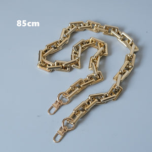 New Fashion Woman Bag Accessory Detachable Parts Replacement Chain Solid Gold Acrylic Luxury Strap Women Shoulder Handle Chain