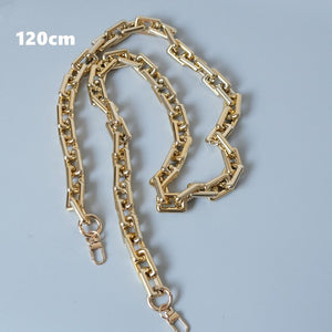 New Fashion Woman Bag Accessory Detachable Parts Replacement Chain Solid Gold Acrylic Luxury Strap Women Shoulder Handle Chain