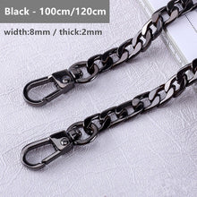 Load image into Gallery viewer, 120cm/100cm Metal Purse Chain Strap Handle Replacement Chain Handbag Shoulder Bag Chain Accessories Gold/Silver/Black
