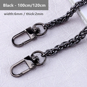 120cm/100cm Metal Purse Chain Strap Handle Replacement Chain Handbag Shoulder Bag Chain Accessories Gold/Silver/Black