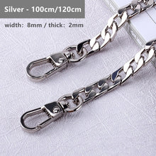 Load image into Gallery viewer, 120cm/100cm Metal Purse Chain Strap Handle Replacement Chain Handbag Shoulder Bag Chain Accessories Gold/Silver/Black
