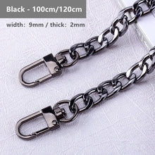 Load image into Gallery viewer, 120cm/100cm Metal Purse Chain Strap Handle Replacement Chain Handbag Shoulder Bag Chain Accessories Gold/Silver/Black
