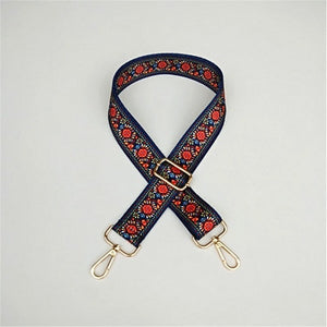 Colorful Bag Strap Belt Flower Replacement Wide Straps for Crossbody Women Bag Accessories Handle Nylon Shoulder Strap Bag W219