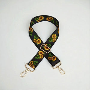 Colorful Bag Strap Belt Flower Replacement Wide Straps for Crossbody Women Bag Accessories Handle Nylon Shoulder Strap Bag W219