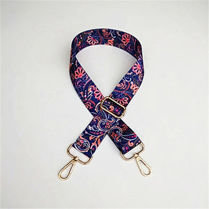 Colorful Bag Strap Belt Flower Replacement Wide Straps for Crossbody Women Bag Accessories Handle Nylon Shoulder Strap Bag W219