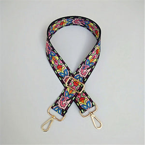 Colorful Bag Strap Belt Flower Replacement Wide Straps for Crossbody Women Bag Accessories Handle Nylon Shoulder Strap Bag W219