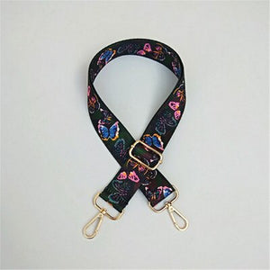 Colorful Bag Strap Belt Flower Replacement Wide Straps for Crossbody Women Bag Accessories Handle Nylon Shoulder Strap Bag W219