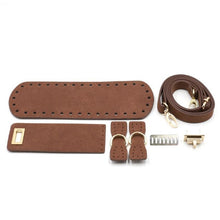 Load image into Gallery viewer, 5 Pcs/Set Artificial Leather Shoulder Bag Replacement Sewing Accessories for DIY Hand-Woven Crocheting Handbag Projects Making
