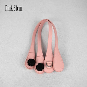 New 51cm 86cm Slim Handles Edge Painting D Buckle Teardrop End Faux Leather Handles for OBag Chain Pendant for EVA O Bag Body