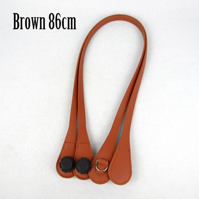 New 51cm 86cm Slim Handles Edge Painting D Buckle Teardrop End Faux Leather Handles for OBag Chain Pendant for EVA O Bag Body