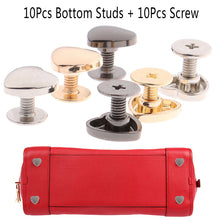 Load image into Gallery viewer, 10Sets/lot DIY Shoulder Bags Bottom Studs Rivets Screw Heart Shape Accessories Handbag Black,Silver,Gold
