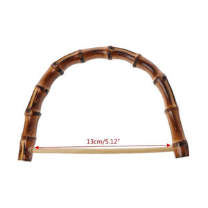 1Pc D / Round shape Bamboo Handle for Handmade Handbag DIY Tote Purse Frame Making Bag Hanger