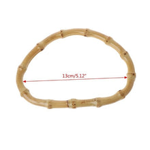 Load image into Gallery viewer, 1Pc D / Round shape Bamboo Handle for Handmade Handbag DIY Tote Purse Frame Making Bag Hanger
