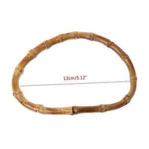 1Pc D / Round shape Bamboo Handle for Handmade Handbag DIY Tote Purse Frame Making Bag Hanger