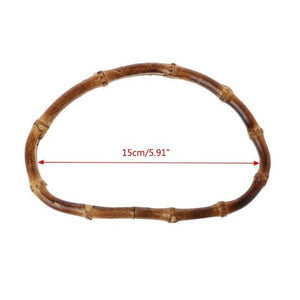 1Pc D / Round shape Bamboo Handle for Handmade Handbag DIY Tote Purse Frame Making Bag Hanger