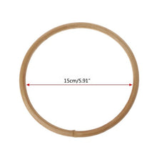 Load image into Gallery viewer, 1Pc D / Round shape Bamboo Handle for Handmade Handbag DIY Tote Purse Frame Making Bag Hanger
