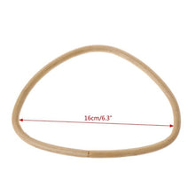 Load image into Gallery viewer, 1Pc D / Round shape Bamboo Handle for Handmade Handbag DIY Tote Purse Frame Making Bag Hanger
