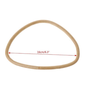 1Pc D / Round shape Bamboo Handle for Handmade Handbag DIY Tote Purse Frame Making Bag Hanger